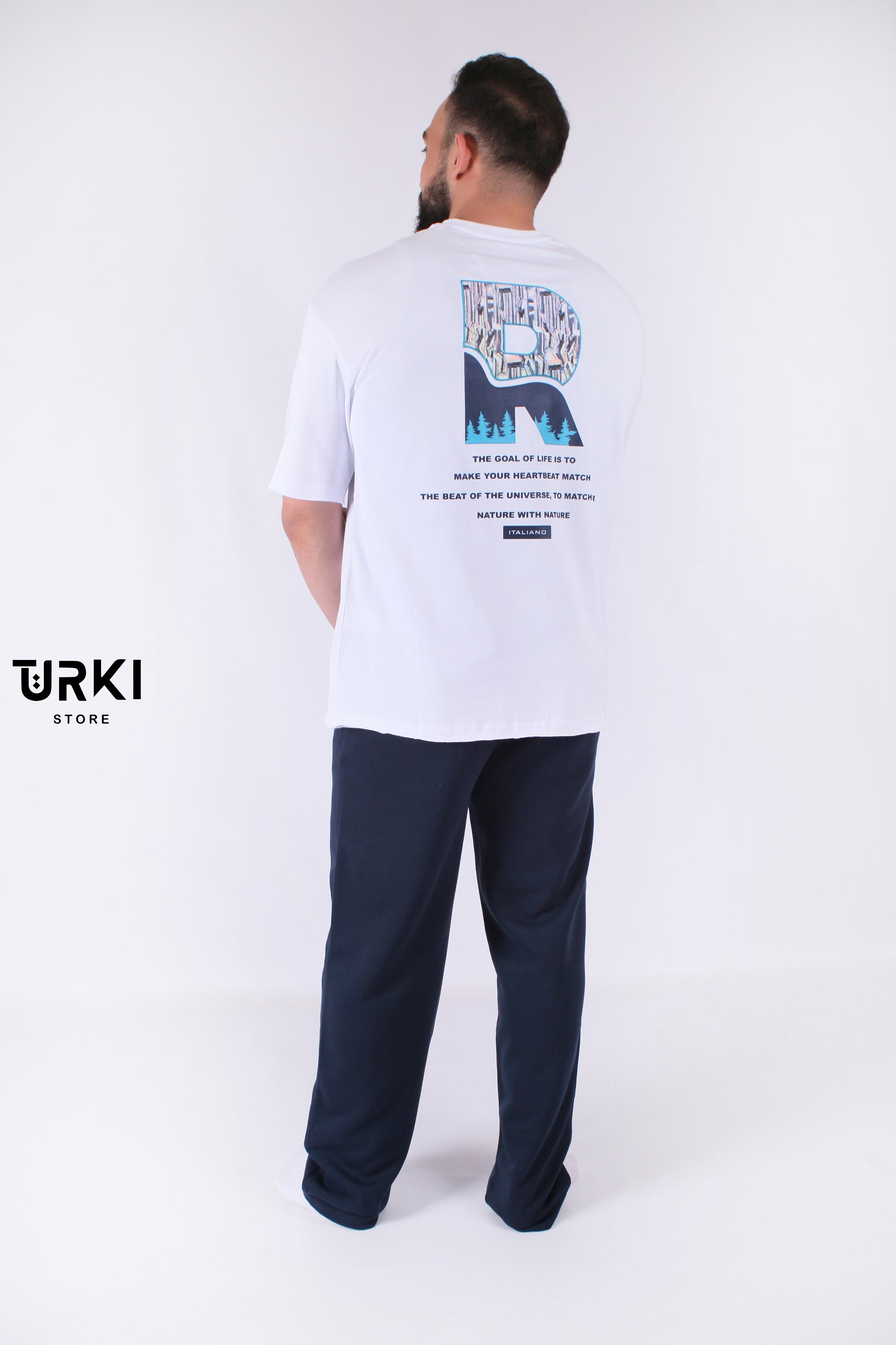 تي شيرت اوفر سايز رجالي قطن -1083