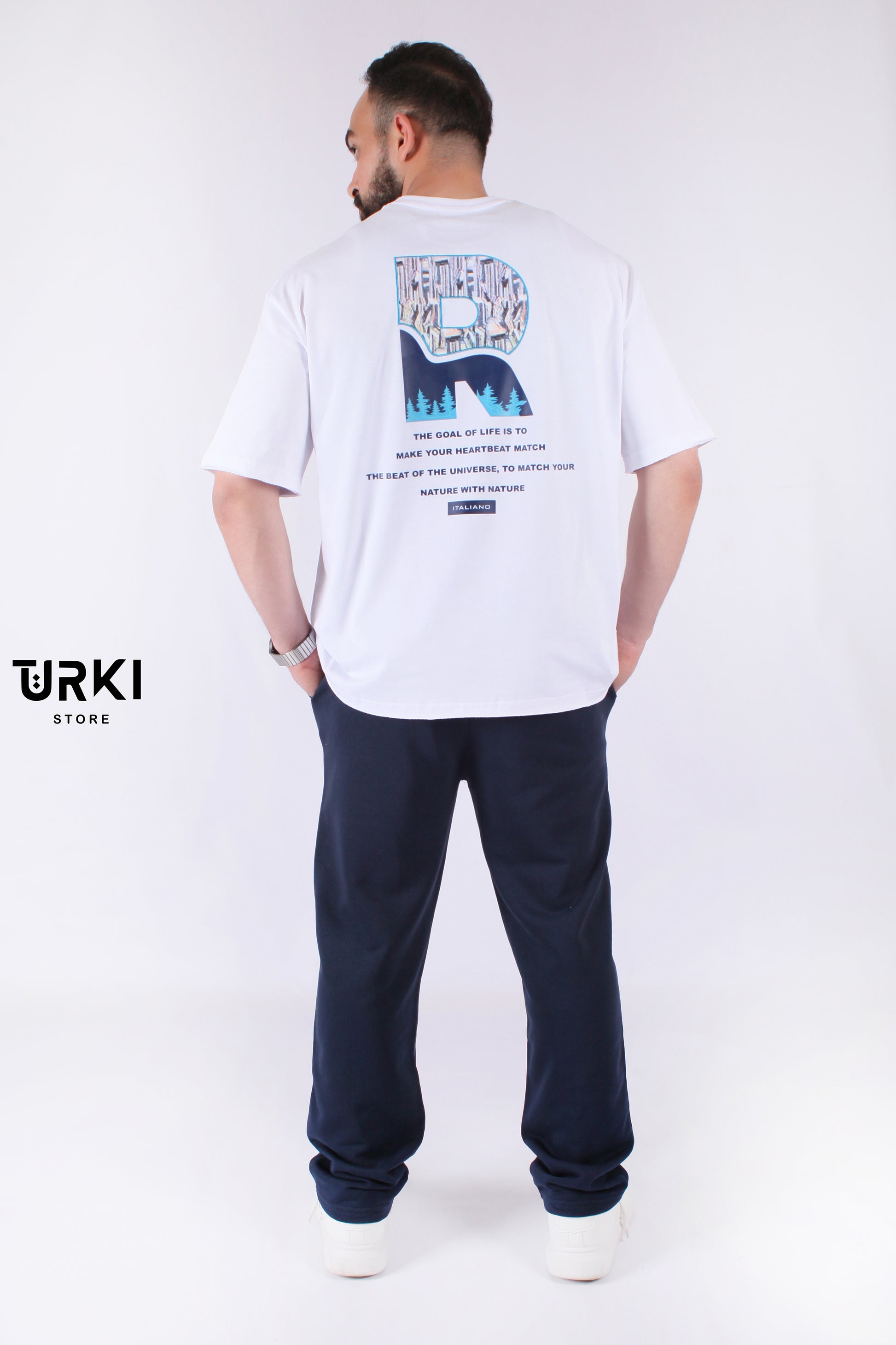 تي شيرت اوفر سايز رجالي قطن -1083