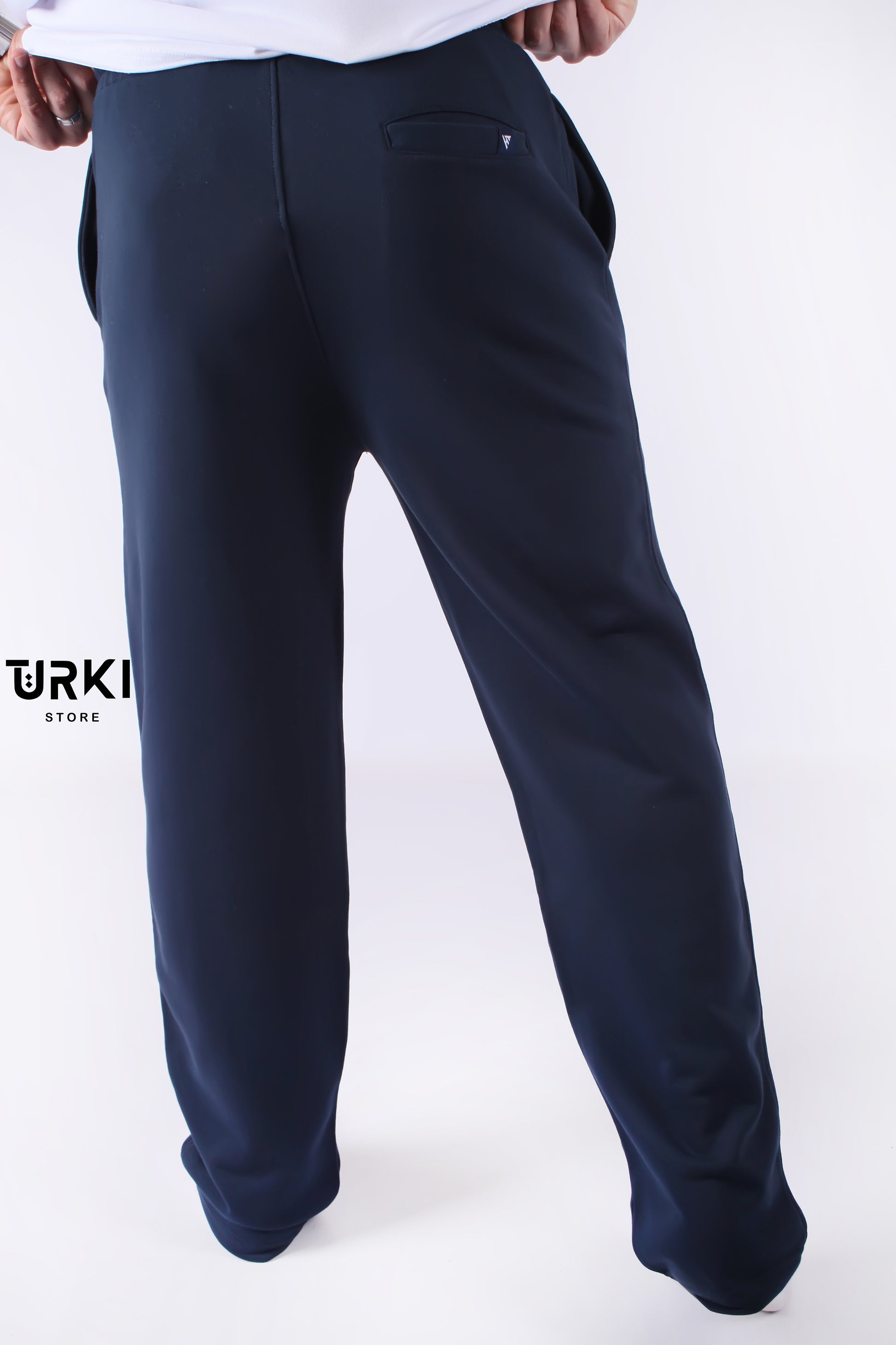 بنطون وايد ليج شبابي قطن-481