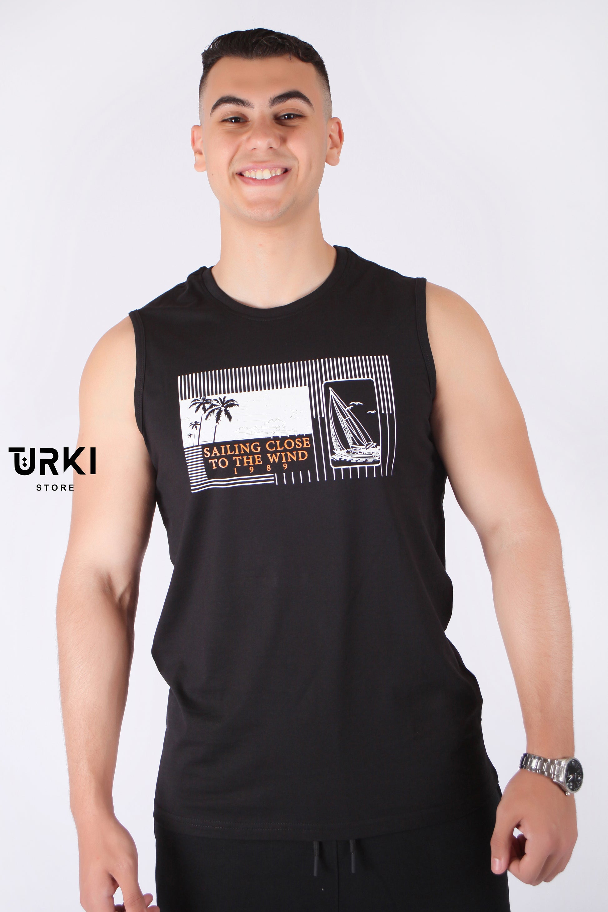 تي شيرت رجالي كت قطن-47