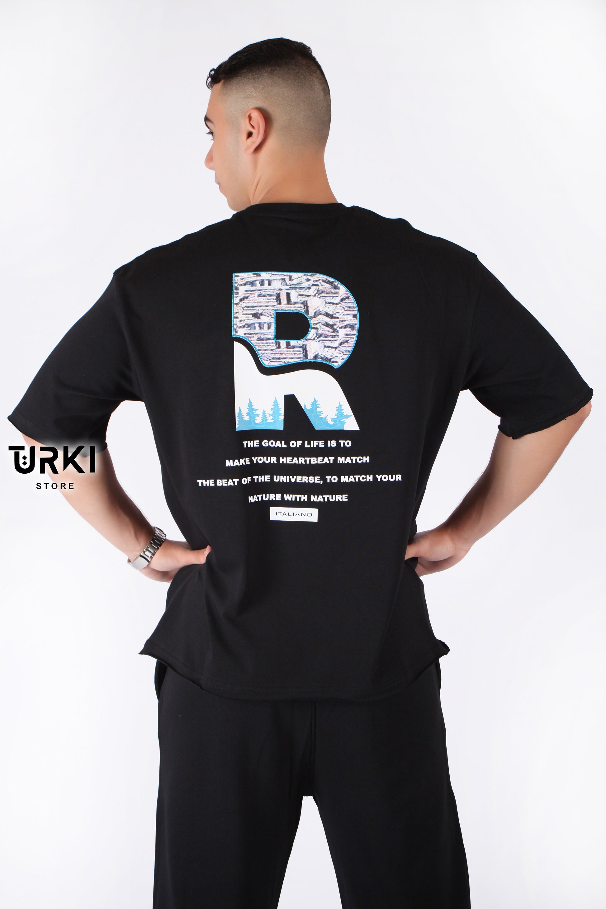 تي شيرت اوفر سايز رجالي قطن -1083