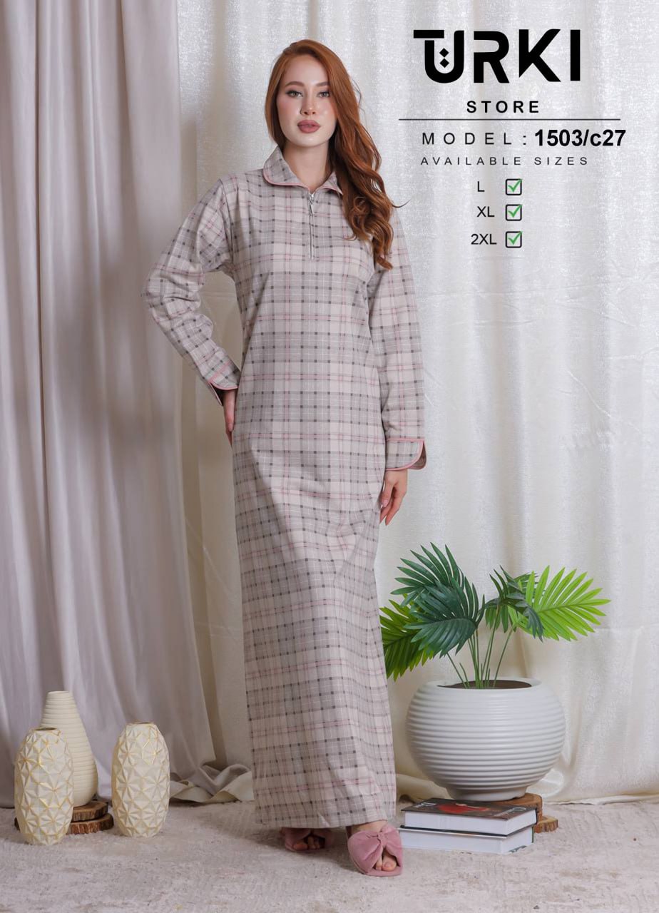 جلابية حريمي قطن كود 1503