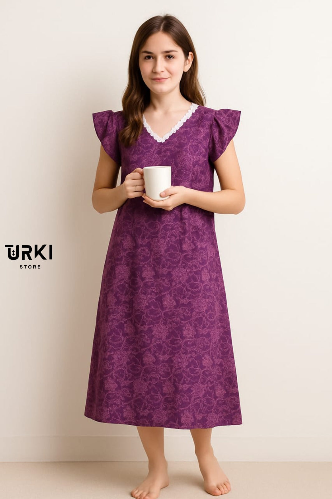 جيل عبايه حريمي قطن نص كم