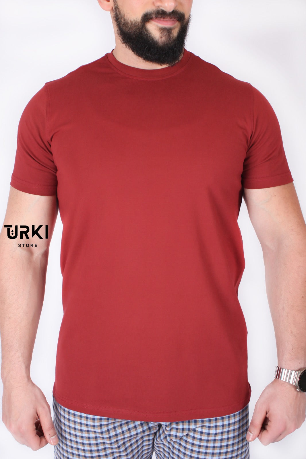 تي شيرت تركي نص كم ساده