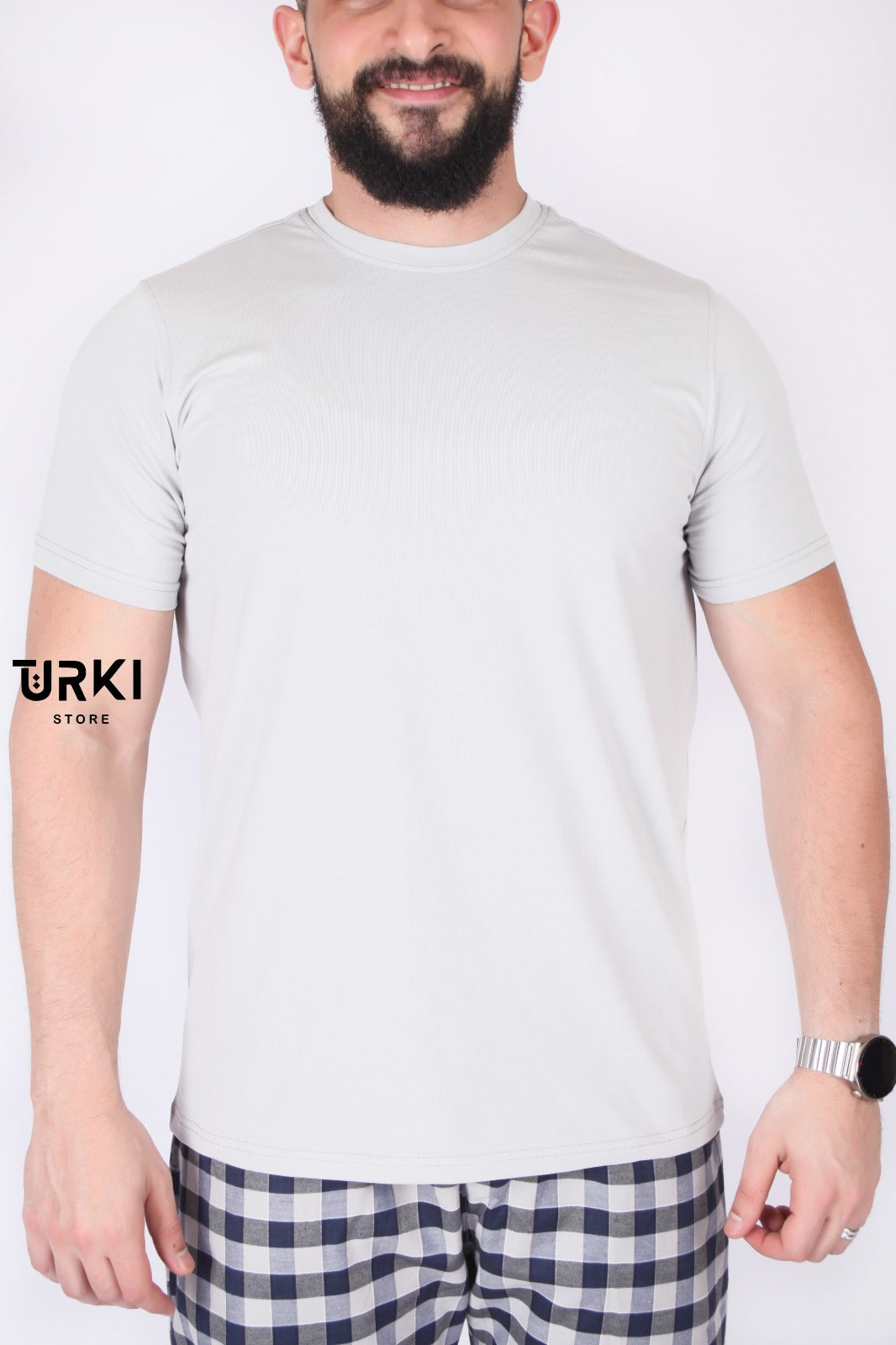 تي شيرت تركي نص كم ساده