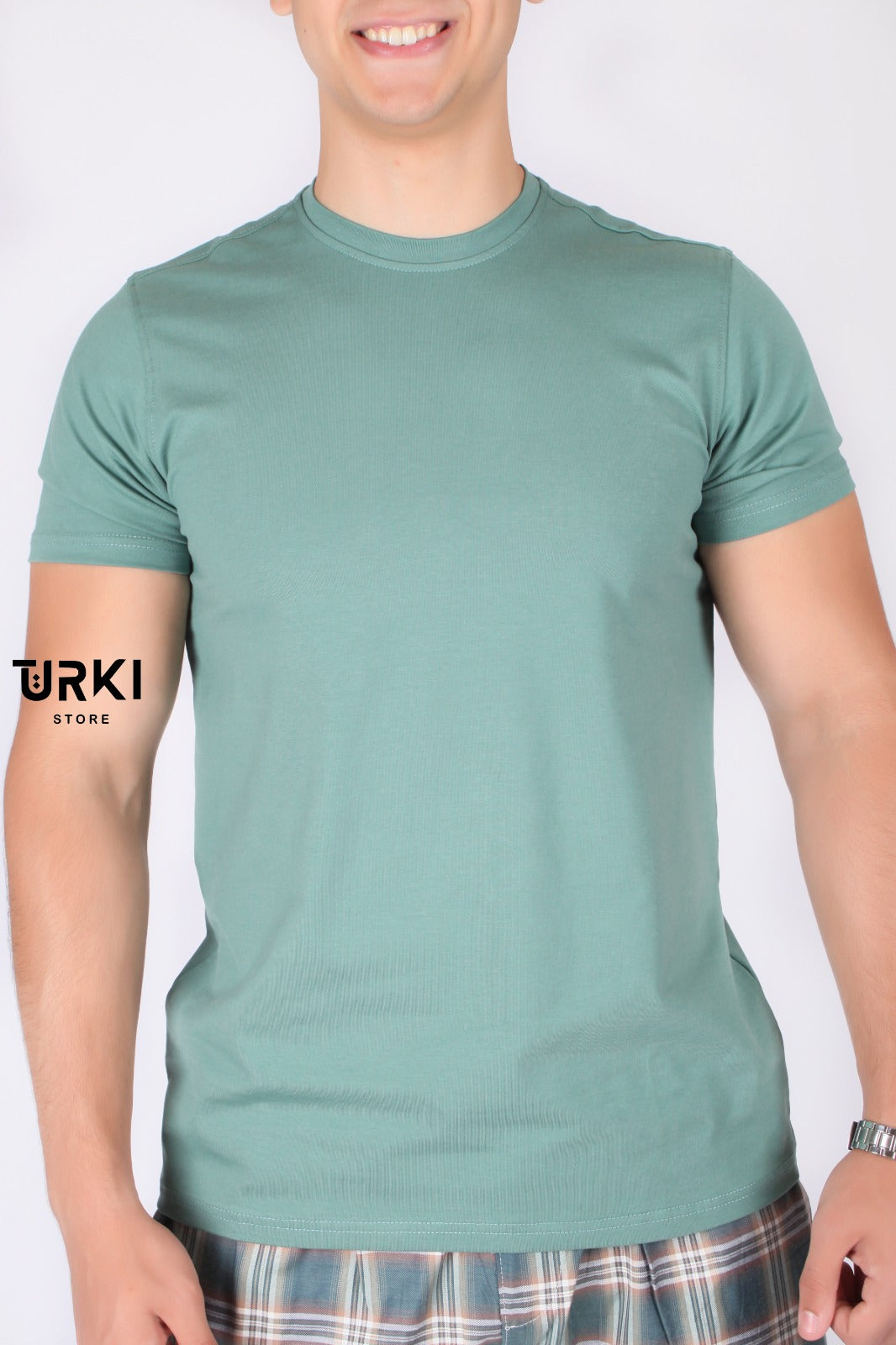 تي شيرت تركي نص كم ساده