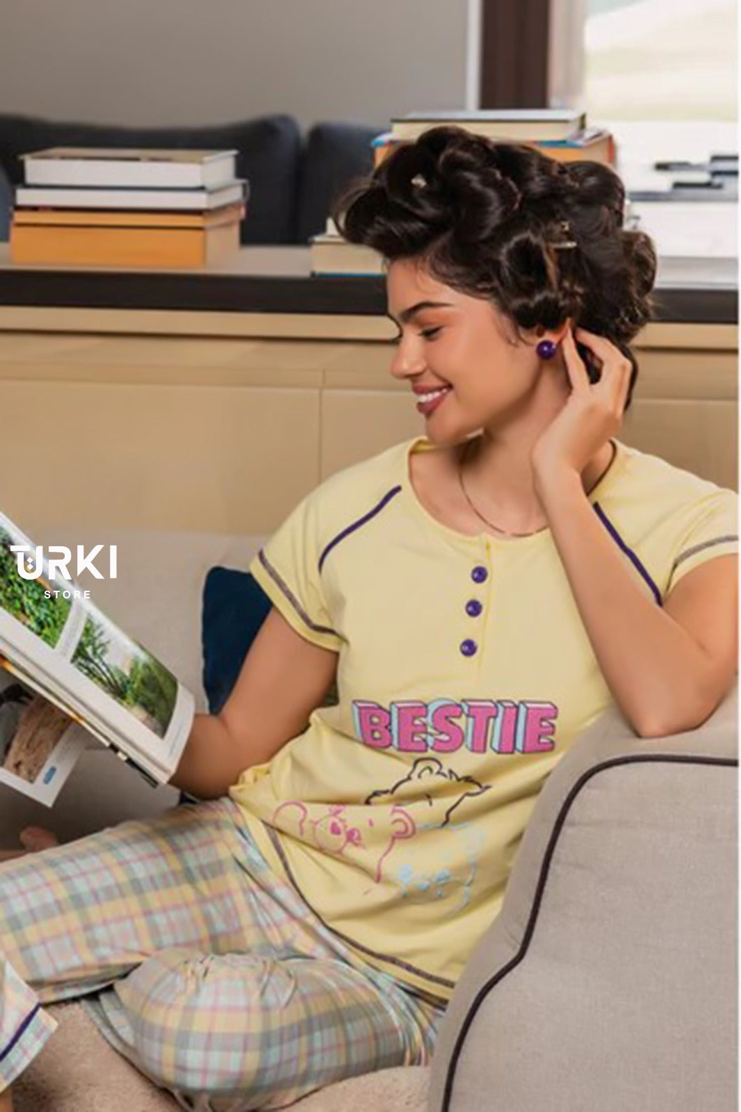 بيجاما حريمي قطن كود - 1641