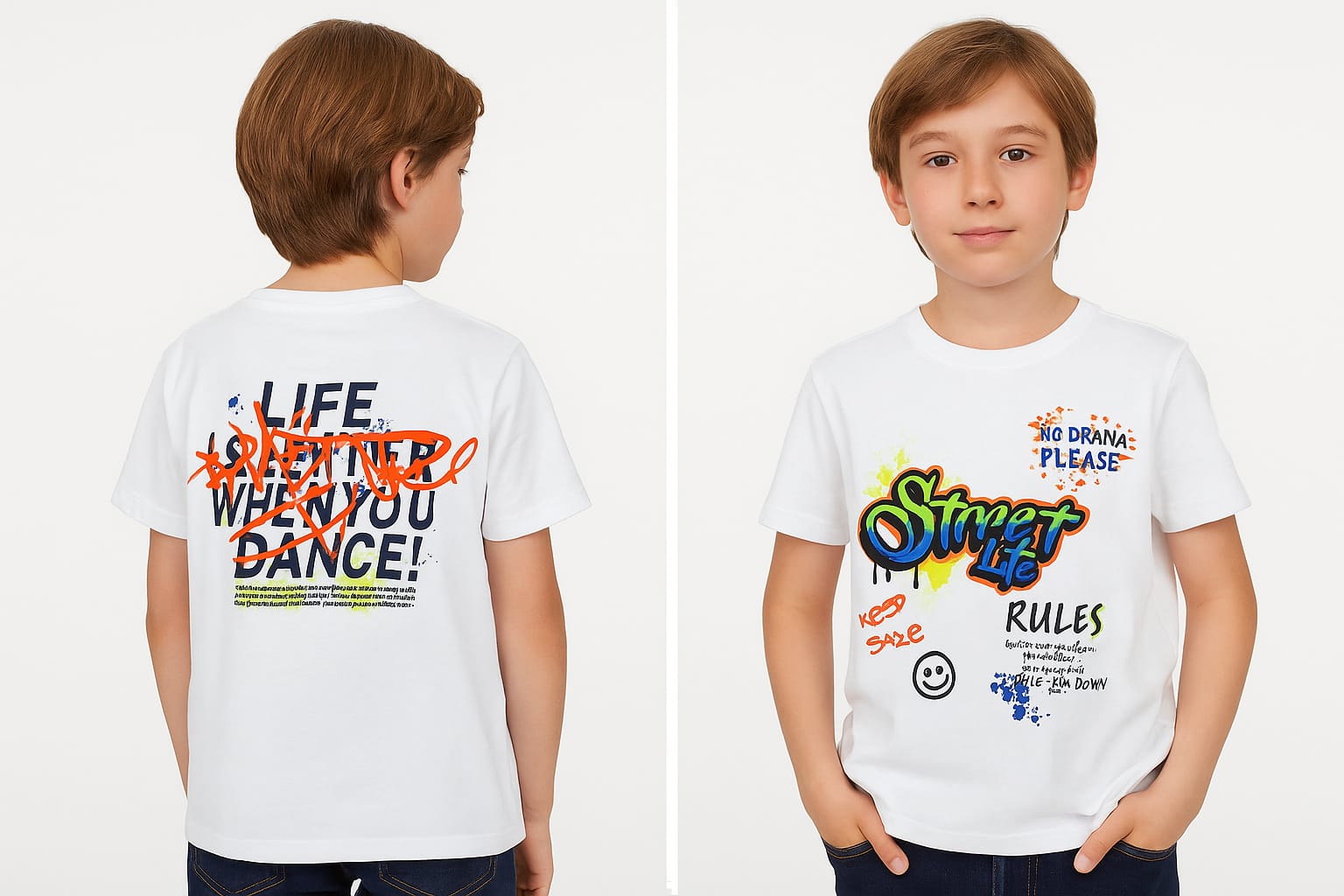 تي شيرت اولادي قطن كود - 293