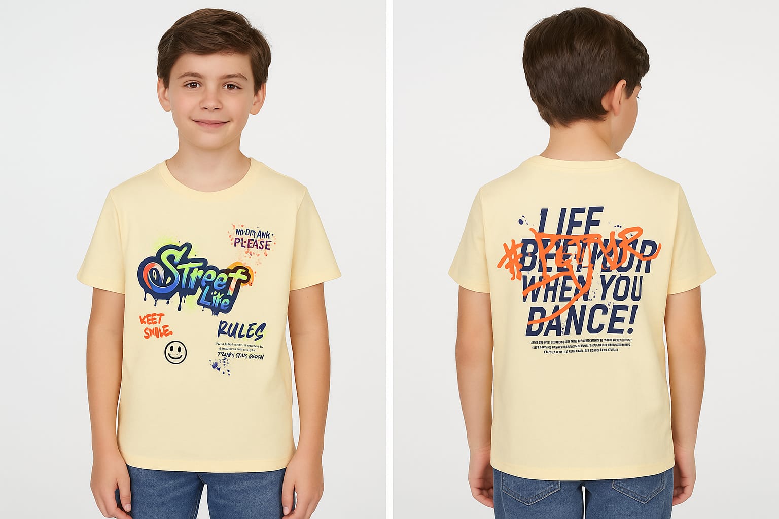 تي شيرت اولادي قطن كود - 293