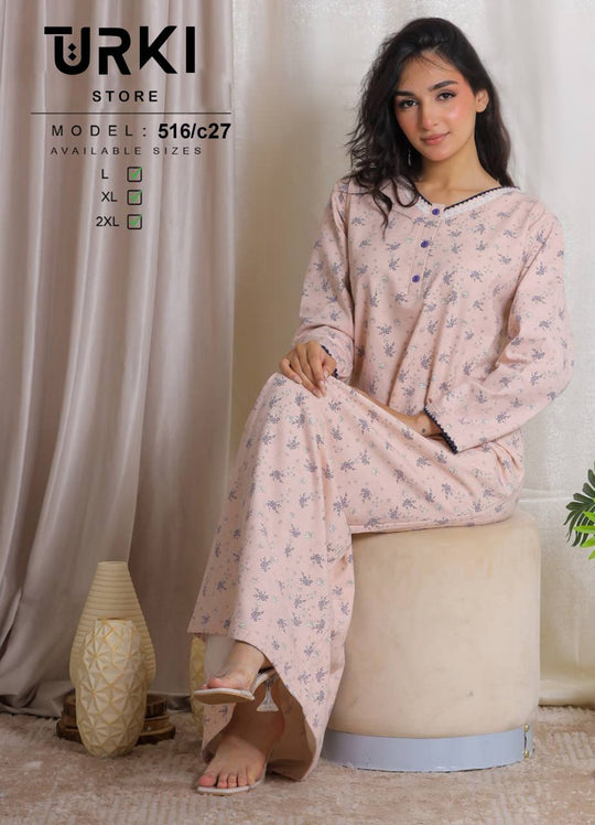 جلابية حريمي قطن مبطن كود 516