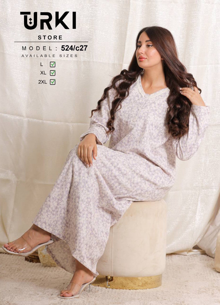 جلابية حريمي قطن كود 524