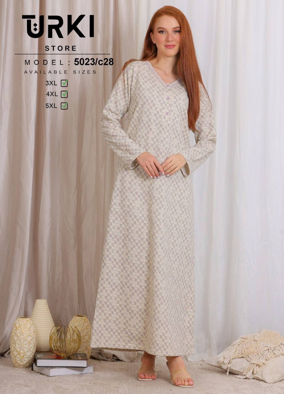 جلابية حريمي قطن كود 523