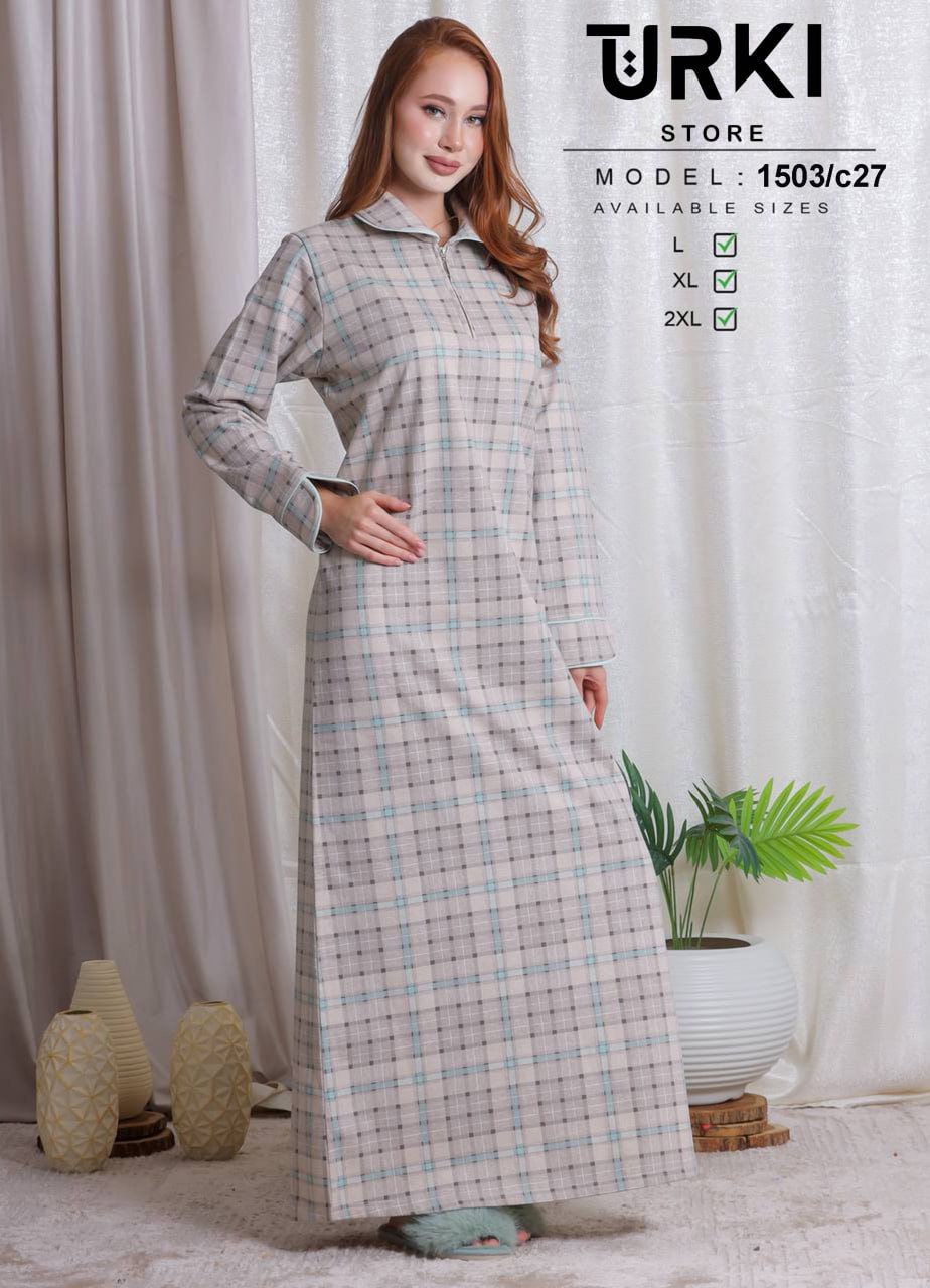 جلابية حريمي قطن كود 1503