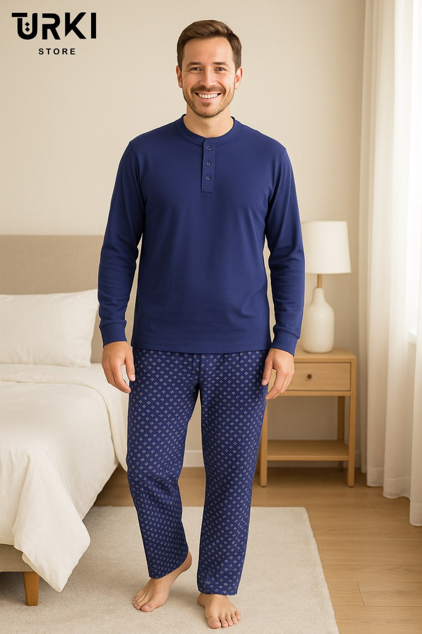 بيجاما رجالي قطن زراير