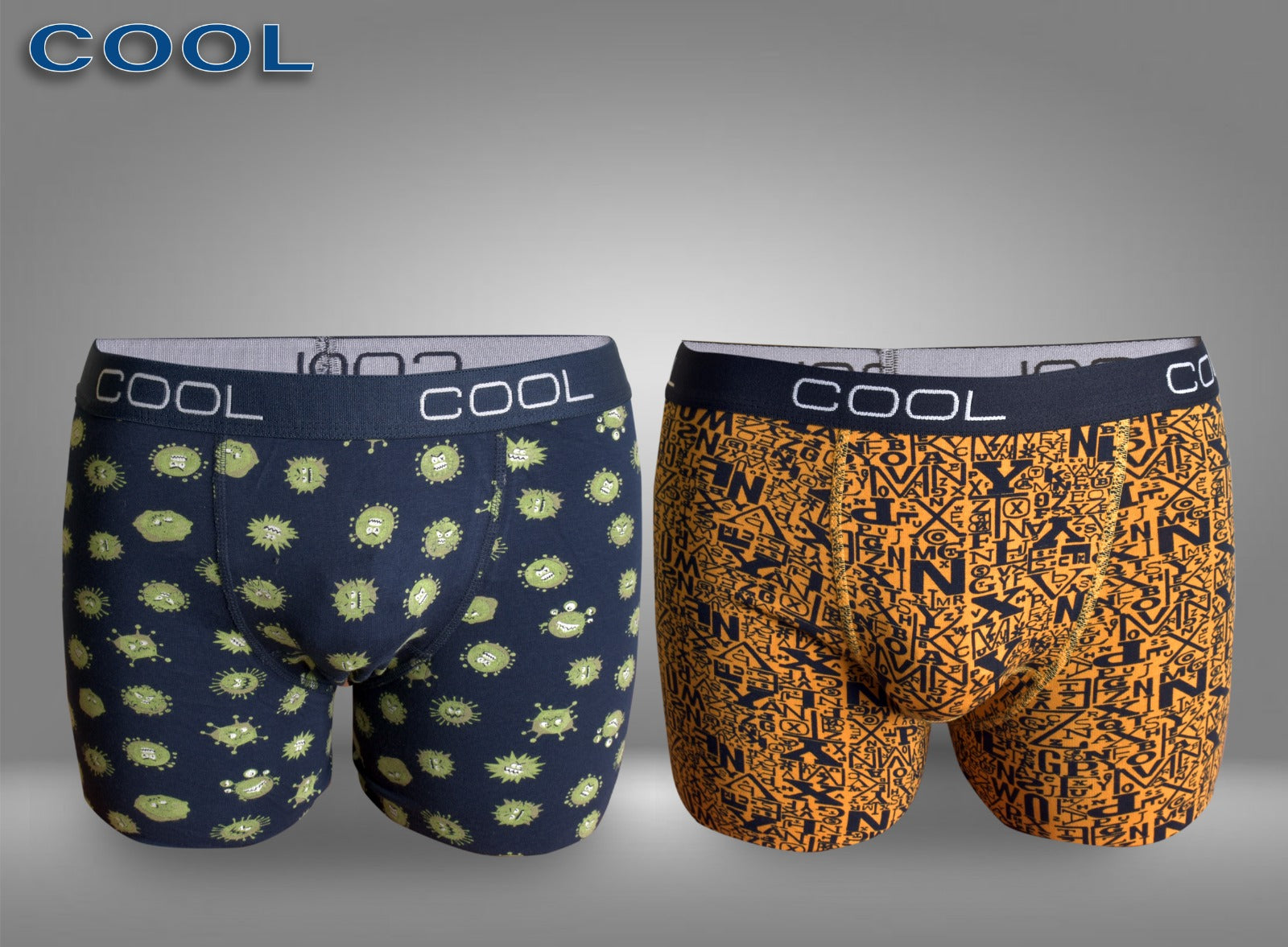 COOL بوكسر رجالي مطبوع قطن استريتش 2*1