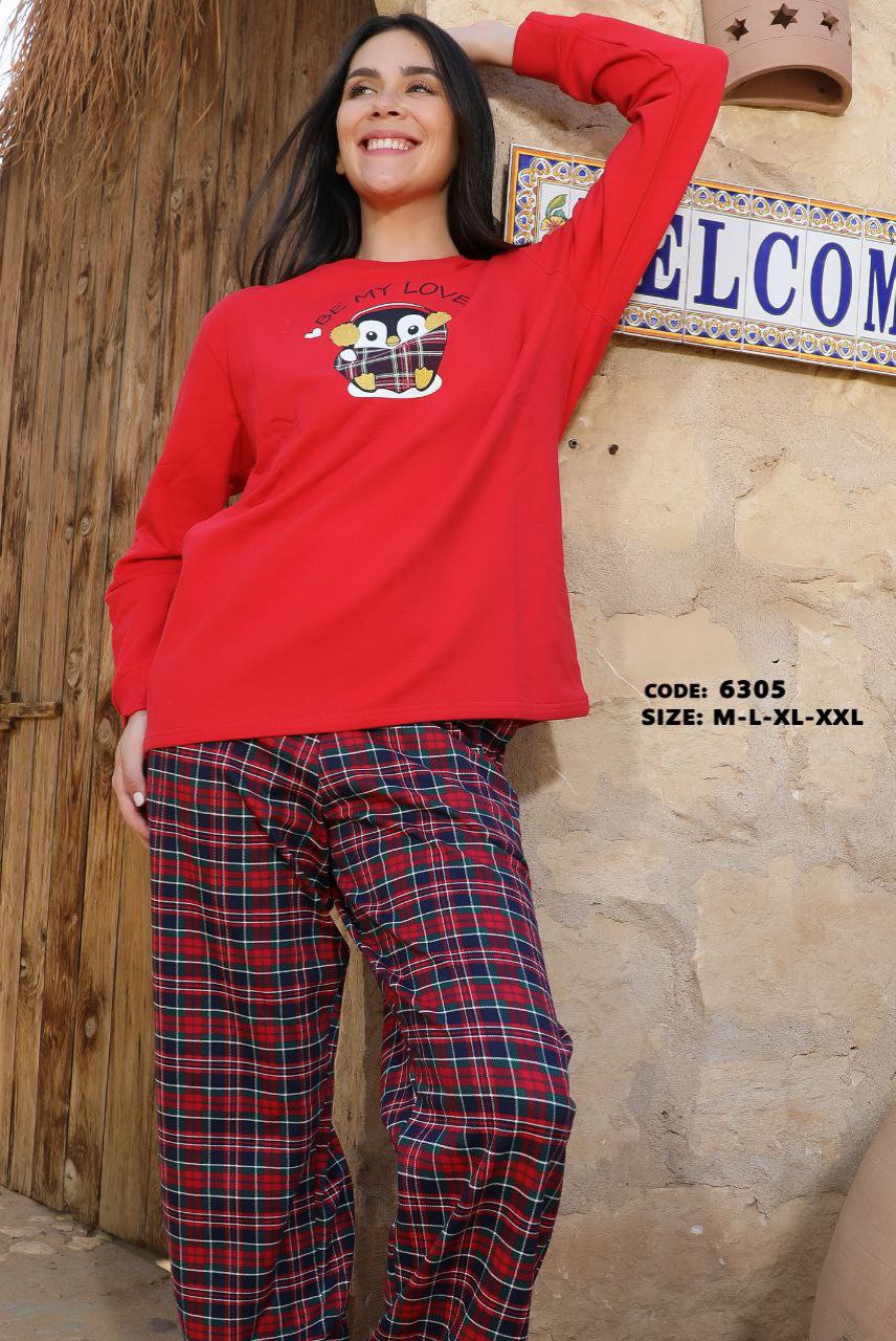 تركي بيجاما حريمي كود 6305