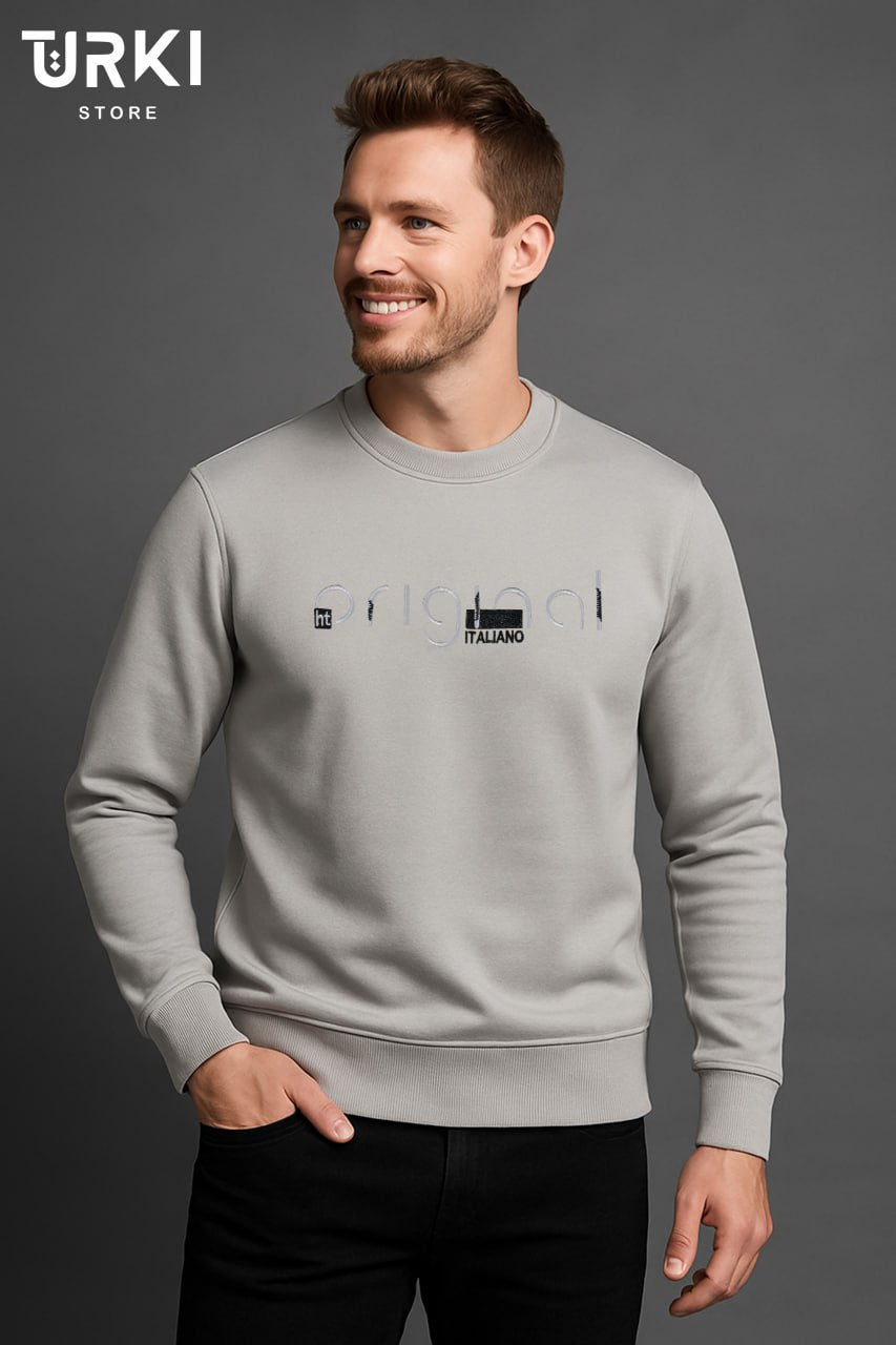 سويت شيرت قطن رجالي بيج سايز كود - 01591